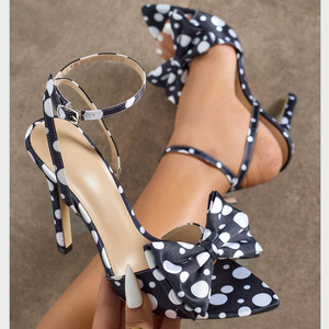 Zapatos de Novia para Mujer, Punta Puntiaguda, Tacón Ultra Alto y Delgado, Parte Superior de PU, Suela de Goma, Sandalias Sexys para Otoño y Exteriores - Product Image 5