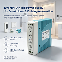 Alimentation électrique industrielle sur rail DIN 10W 12V 0.84A Haute efficacité 81% Ultra-mince 22.5mm pour armoires de commande