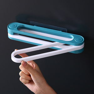 Creative foldable 3-in-1 slipper rack, bathroom wall-mounted, no-<b>drill</b>, convertible towel rack and storage shelf - Product Image 1