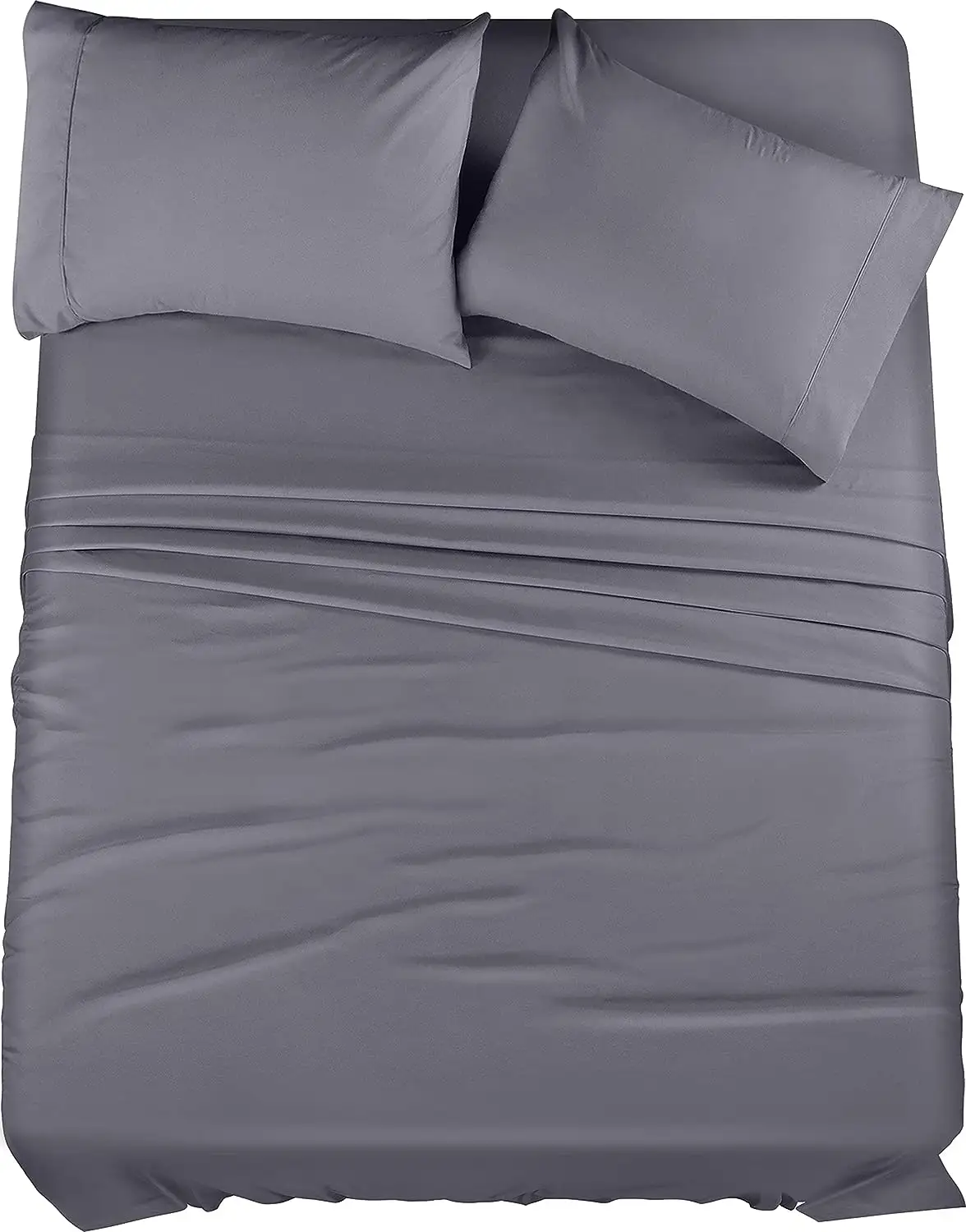 Biancheria da letto lenzuola Set 4 pezzi-spazzolato in microfibra restringimento e tessuto da letto hotel resistente allo sbiadimento economico