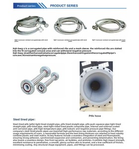 Joints d'expansion en acier inoxydable PTFE, soufflets PTFE résistants à la corrosion, compensateur à soufflets PTFE - Product Image 4