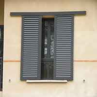 Fenêtre moderne en verre, cadre en Aluminium, fenêtre réglable, fenêtre à volet