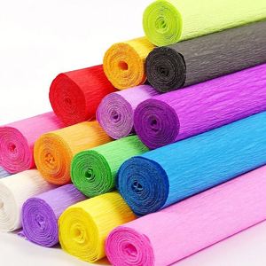 Manufacturer Supply 50*250cm <b>Wrapping</b> <b>Paper</b> Color Art <b>Wrapping</b> Crepe <b>Paper</b> Used DIY Materials Crepe <b>Paper</b> for Flower - Product Image 1