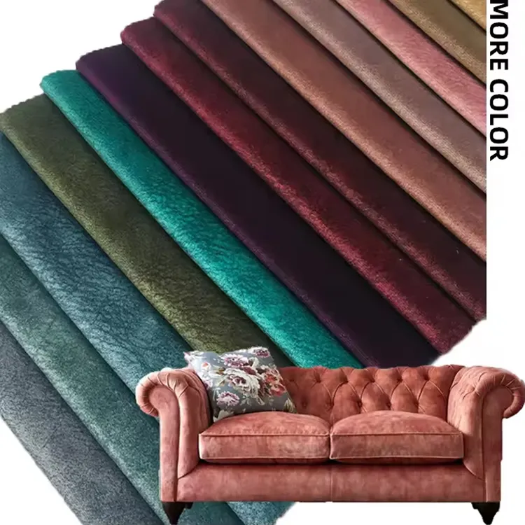 نسيج منزلي عالي الجودة مُنجَّد باستخدام تصميمات جديدة من قماش الأريكة المخملي المطبوع به خلفية مصنوعة من مادة Tc