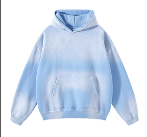 เสื้อฮู้ดผู้ชาย FLOWORA ลายมัดย้อม ทรงโอเวอร์ไซส์ ผ้าเฟรนช์เทอร์รี่ มีกระเป๋า - Product Image 4