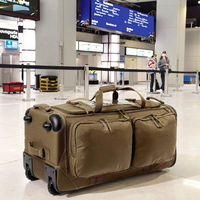 Sac de voyage à roulettes 126L de haute qualité, géométrique, vintage, personnalisé, en nylon imperméable avec fermeture éclair, grand et durable pour l'extérieur
