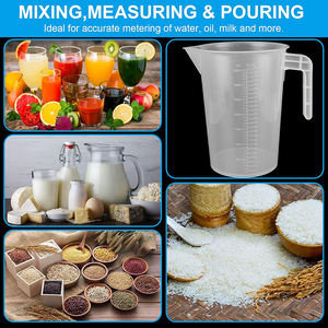 प्रयोगशाला रसोई साफ प्लास्टिक ने जुग मापने वाले कप को मापने वाले कप - Product Image 4
