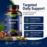Capsules de Santé de la Prostate au Palmier Nain Naturel, Mélange de Champignons, Formule Végétale et Vitaminée pour Hommes Adultes, 90 Capsules