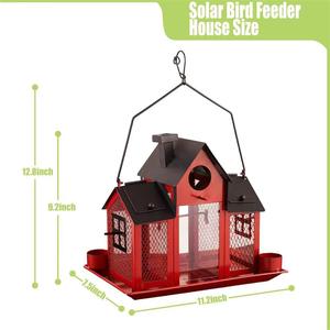 Sáng tạo năng lượng mặt trời-Powered tự động ánh sáng kim loại <span class=keywords><strong>Bird</strong></span> Feeder xách tay thiết kế rắn cho trang trí sân vườn cho ngôi nhà chim ruồi - Product Image 5