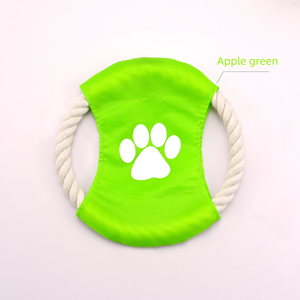 Frizbi için özel Logo interaktif köpek eğitim çevre dostu dayanıklı Oxford kumaş ve Molar pamuk halat Pet oyuncak - Product Image 5