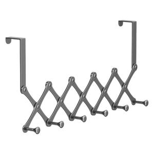 Perchero telescópico ajustable para colgar sobre la puerta, organizador de almacenamiento para dormitorio y armario, instalación tipo gancho. - Product Image 1
