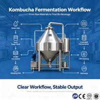 Cuve de Fermentation Conique en Acier Inoxydable 304/316 de Qualité Sanitaire 5000L, Chauffage Vapeur/Électrique pour la Transformation Alimentaire OEM