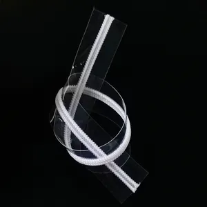 कॉस्मेटिक पाउच पैकेजिंग के लिए स्लिप बकल पीवीसी नायलॉन जिपर के साथ चीन में निर्मित नया डिजाइन कस्टम आकार