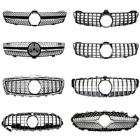Applicable aux Mercedes-Benz CLS Classe W219, grille centrale à barres horizontales, noir argenté, début 04-08, fini 09-11
