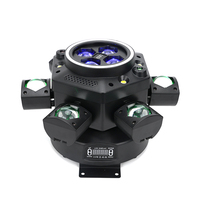 Source de lumière laser LED à 6 bras, effet de faisceau stroboscopique rouge et vert, pour les fêtes de DJ et les lumières de projection de parcs à thème, fabrication OEM/ODM