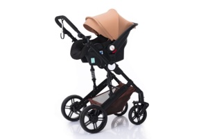 Fournisseur chinois de poussettes de luxe pour bébés, vente directe, poussette 3 en 1 avec siège surélevé - Product Image 5