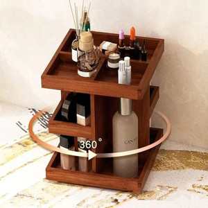 Desktop <b>Makeup</b> Organizer Cosmetic Storage <b>Box</b> with Skincare Shelving New Concept in Desktop Organization - Product Image 2