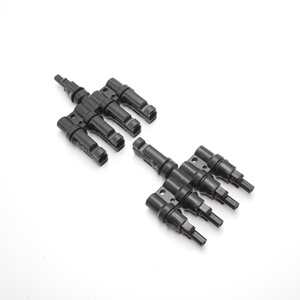 IEC Certification 1000V DC Power Solar Connector PV004-T4 PC Housing Waterproof Dustproof IP65 Single Core Tinned Copper T Type - Product Image 1
