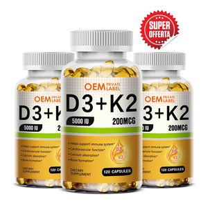 Oem 2 In 1 Vitamine D3 K2 Capsule Kokosolie Softgels Met Vitamines D & K Ondersteunt Bot-, Hart-En Immuungezondheid - Product Image 1