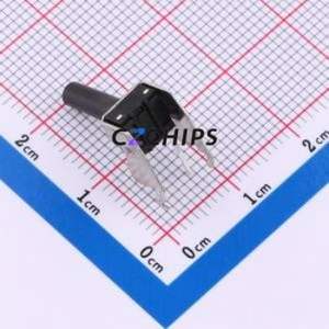 TC-6615Z-14.5-260 Tactile Switch Through hole,7.5x6.2mm Switch Single Pole Single Throw Round Button 2.6N Right Angle Insert - Product Image 2