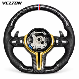 Volant BMW <span class=keywords><strong>Utan</strong></span> Paddlar en fibre de carbone, personnalisé, à fond plat, forme D, sport, avec palettes de changement de vitesse - Product Image 1