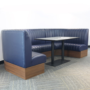 Set di Divani per Ristorante di Lusso Personalizzati, Arredamento per Caffè e Ristoranti, Sedute a Panca Blu - Product Image 1