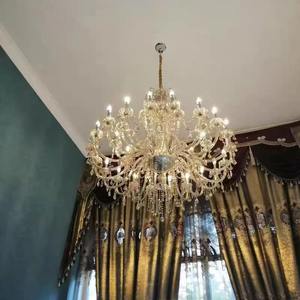 Lustre en cristal de design européen, luxe, pour décoration de mariage en duplex, chandeliers à bougies pour salon, villa - Product Image 5