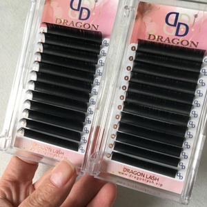 ขนตาต่อขนตาผสมความยาวตามสั่งความยาวแบบพรีเมียมถาดสีดำสสารมืดปราศจากความโหดร้าย15มม. สำหรับแต่งตา - Product Image 4