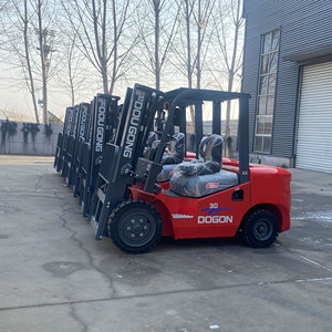 Chariot élévateur diesel <span class=keywords><strong>DOUGONG</strong></span> CPCD à moteur japonais, 2,5-4 tonnes, transmission automatique, hauteur de levage de 4,5 m, mât à trois étages, acier latéral - Product Image 1