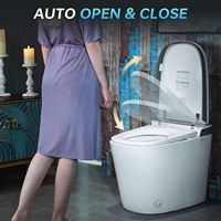 Toilette intelligente avec bidet intégré, télécommande, montage au sol, électrique, automatique, pour salle de bain résidentielle moderne