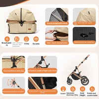 Poussette pour animaux de compagnie SML Deluxe avec une capacité de 22 kg, peut contenir 2 animaux