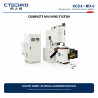 CTECHNO KGDJ-10D Máquina CNC de perforación de ranuras de núcleo con servomotor de alta velocidad para laminaciones de estator y rotor de acero al silicio