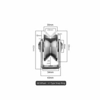 Rail de guidage en acier inoxydable 304 pour poulie suspendue en forme de U, à gorge en V, H, U, pour levage et guidage de câble métallique fixe