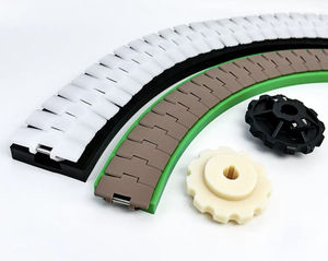 880TAB K325 K450 פלסטיק POM מסוע אצטלי שרשרת עליון שולחן מתעקל עם ברגים הנעה וגלגלי סרק - Product Image 5