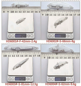 27 types de leurres de pêche blancs manivelle Popper méné flottant coulant leurres de pêche transparents en plastique dur non peint - Product Image 3