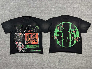 T-shirt graphique streetwear urbain, style harmonieux à imprimé audacieux, t-shirt décontracté en coton surdimensionné pour hommes et femmes - Product Image 2