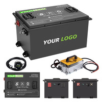 Kit de batterie au lithium pour voiturette de golf, mise à niveau 48V 100ah 200ah Lifepo4, kit de batterie pour voiturette de golf électrique 51v, chargeur de batterie pour voiturette de golf électrique 58v