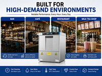 Mini lave-vaisselle automatique sous comptoir en acier inoxydable, machine à laver intégrée pour usage commercial et domestique