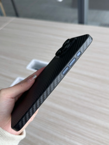 Twinscase Kevlar coque de téléphone pour <span class=keywords><strong>iPhone</strong></span> pour <span class=keywords><strong>14</strong></span> 15 16 <span class=keywords><strong>Pro</strong></span> <span class=keywords><strong>Max</strong></span> PP matériel Anti empreinte digitale couverture noir pour 15 <span class=keywords><strong>Pro</strong></span> Kevlar étui - Product Image 4