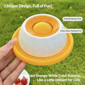 Juguete para Gatos Antiderrames, Dispensador de Golosinas Crujientes, Resistente a Mordidas, Juguete para Lamer para Gatos, Alimentador Lento para Mascotas - Product Image 3
