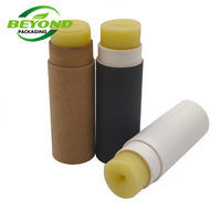 Conception personnalisée d'emballages biodégradables en carton noir brun blanc Conteneurs en bâton déodorant Push Up emballage en papier