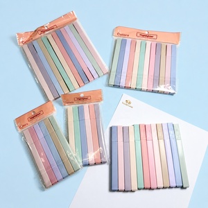 <span class=keywords><strong>Surligneur</strong></span> rectangulaire double face à double pointe fine oblique, 12 couleurs, abordable, pour journal, agenda et notes, style <span class=keywords><strong>pastel</strong></span> macaron - Product Image 2