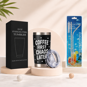 Colorful Eco-Friendly BPA Free Stainless Steel <b>Mug</b> with Custom Inspirational Art Font Vacuum <b>Insulated</b> Tumbler with Clear Lid - Product Image 4