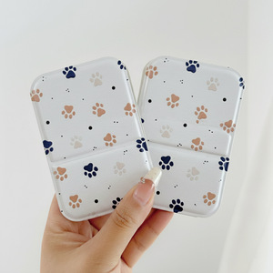 New square <strong>Mirror</strong> Cute <strong>Dog</strong> Paw Design Small Handheld <strong>Mirror</strong> for Girls Dormitory Office Foldable Desktop Makeup <strong>Mirror</strong> - Product Image 2
