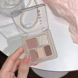 อายแชโดว์เมทัลลิกแวววาวกันน้ำห้าสีสไตล์เกาหลีแบบพกพาสีประกายมุกเคลือบด้านแบบสโมคกี้ - Product Image 5