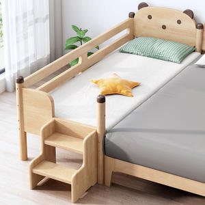 เตียงไม้อเนกประสงค์สำหรับเด็กเตียงนอนสำหรับเด็กปลอดภัยสำหรับห้องนอนสมัยใหม่ - Product Image 4