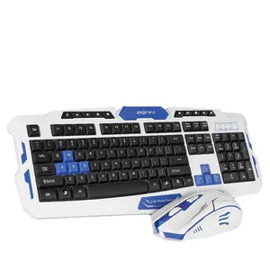 Set Keyboard dan Mouse game nirkabel 2.4GHz, Teclado Keyboard dan Mouse game Multimedia