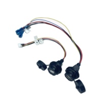 Câble d'assemblage de connecteur mâle M12 personnalisé OEM 18AWG pour applications moto, automobile, LED, informatiques et électroniques