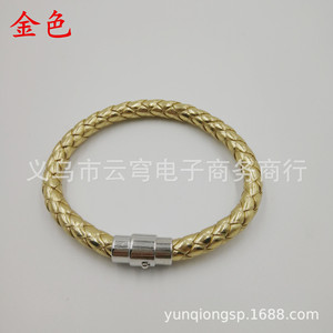 Pu <b>Leather</b> <b>Bracelet</b> 6Mm Magnetic Clasp Unisex Jewelry Gift - Product Image 4