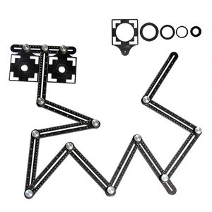 एल्यूमीनियम मिश्र धातु 12 गुना बहुक्रियाशील कोण शासक संतरा गेज सार्वभौमिक टाइल छेद लोकेटर सिरेमिक ग्लास कटर टेम्पलेट उपकरण - Product Image 1